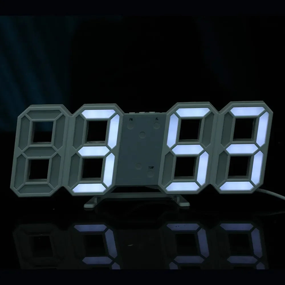 3D LED Digital Wall Clock