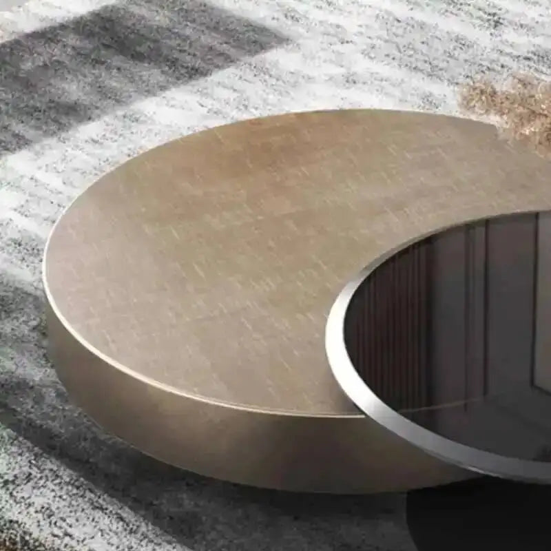 Luxury Round Stainless Steel Coffee Table