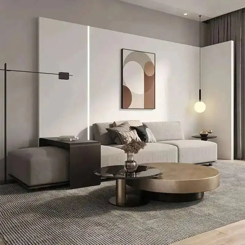 Luxury Round Stainless Steel Coffee Table
