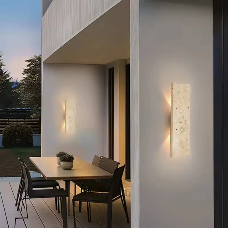 Outdoor Yellow Cave Stone Wall Light