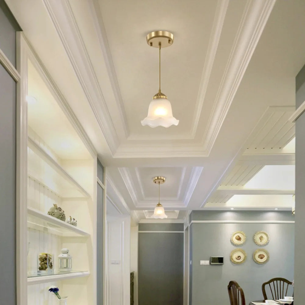 Milky White Glass LED Pendant Light