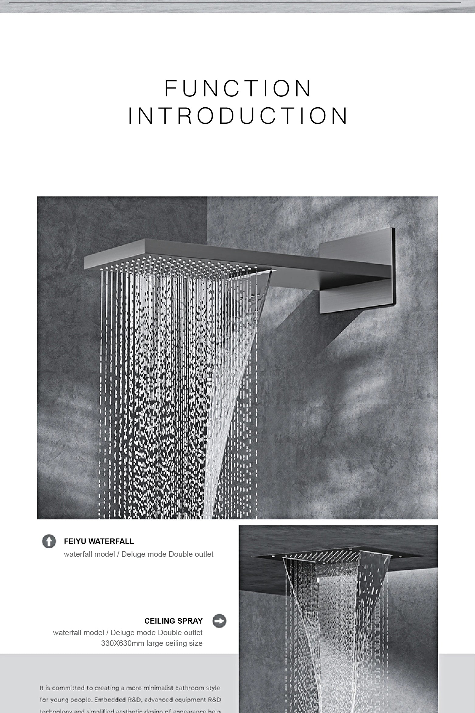 Luxury Black Brass Shower System